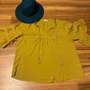Boho mustard top